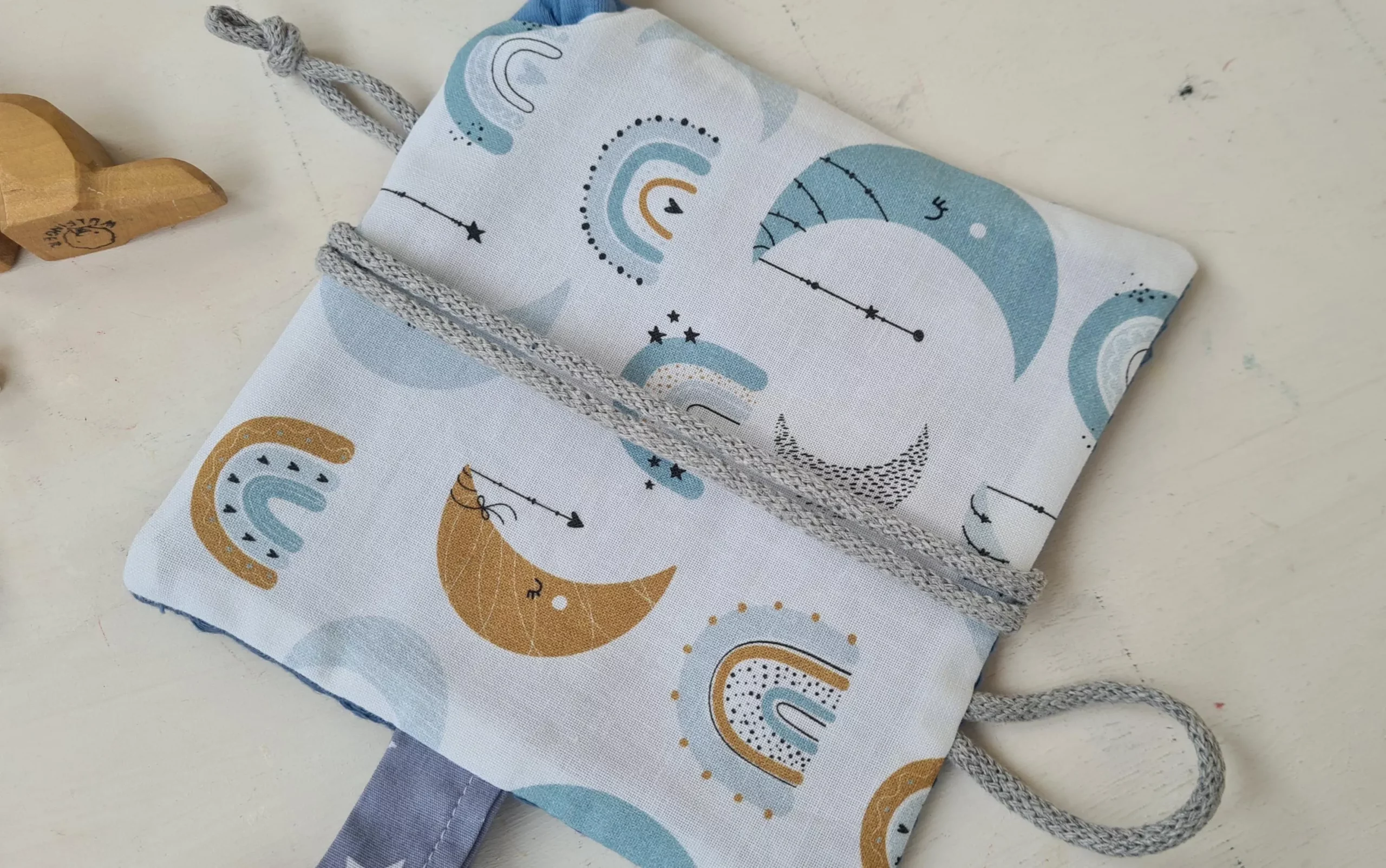 Knistertuch mit Name, Greifling & Quitschi Himmelwerk – Bild 4