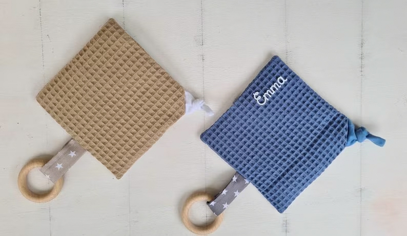 Knistertuch mit Name, Greifling & Quitschi Himmelwerk – Bild 8