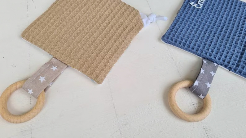 Knistertuch mit Name, Greifling & Quitschi Himmelwerk – Bild 9