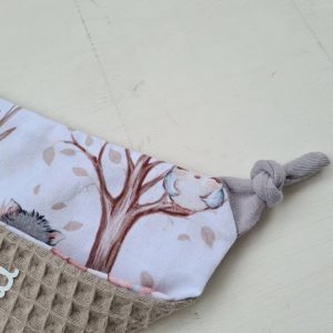 Knistertuch mit Name und Greifling Waldtiere