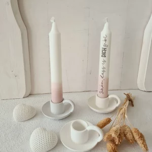 Retro Kerzenhalter inkl. Stabkerze