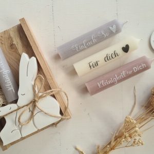 Geschenkset: Osterfamilie inkl. Kerze in praktischer Holzbox