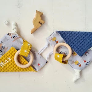 Knistertuch mit Name und Greifling Räuberbande