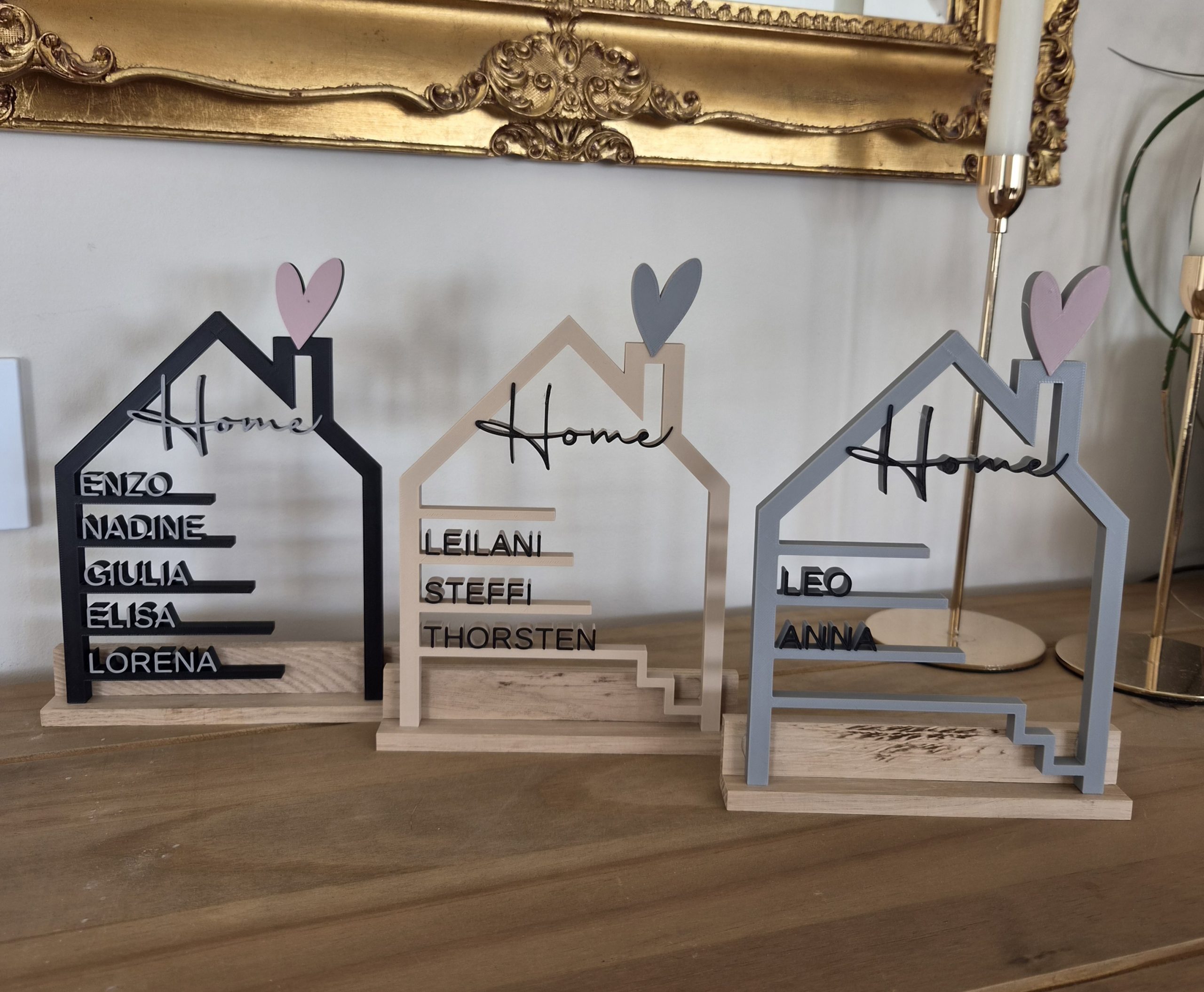 Personalisiertes Familienschild zum Aufstellen – Bild 2