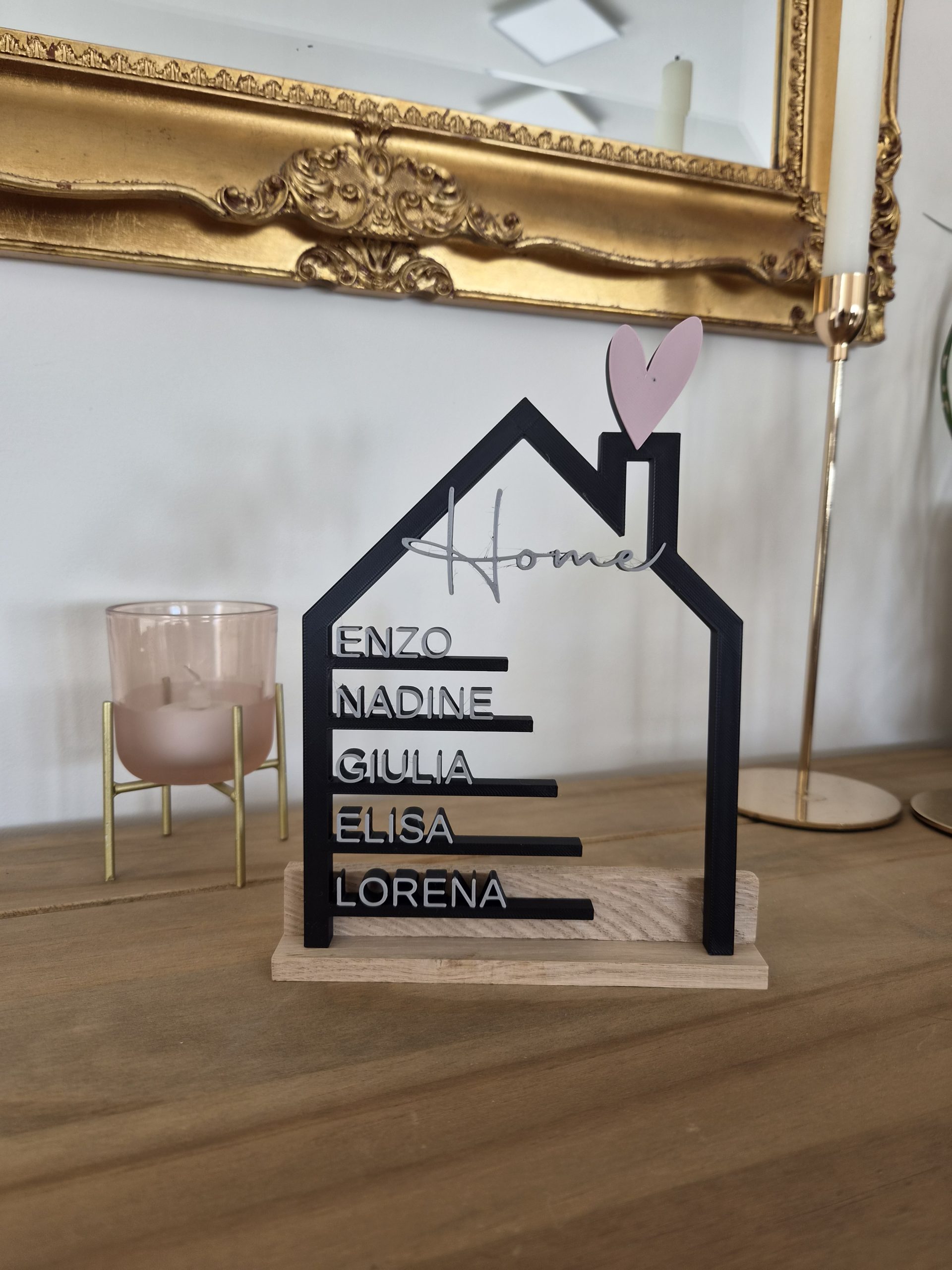Personalisiertes Familienschild zum Aufstellen – Bild 8