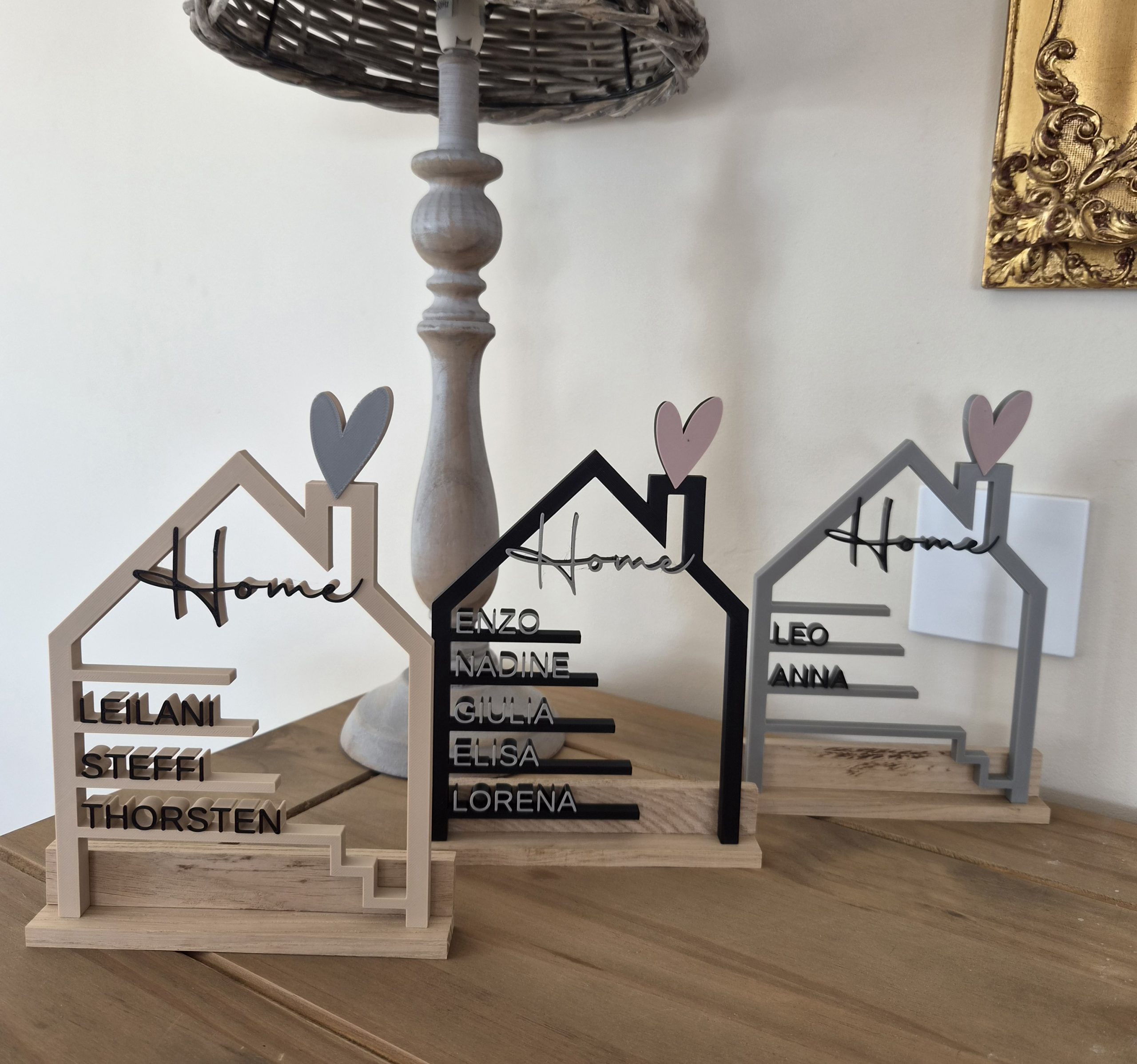 Personalisiertes Familienschild zum Aufstellen – Bild 3
