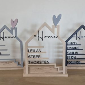 Personalisiertes Familienschild zum Aufstellen